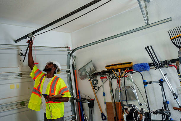 Professional Garage Door technician working in Hinckley, IL